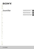 Sony HT-ST5000 - 7.1.2ch 800W Dolby Atmos Sound Bar Sound Bar System Operating Manual